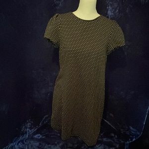 Black polka dot dress